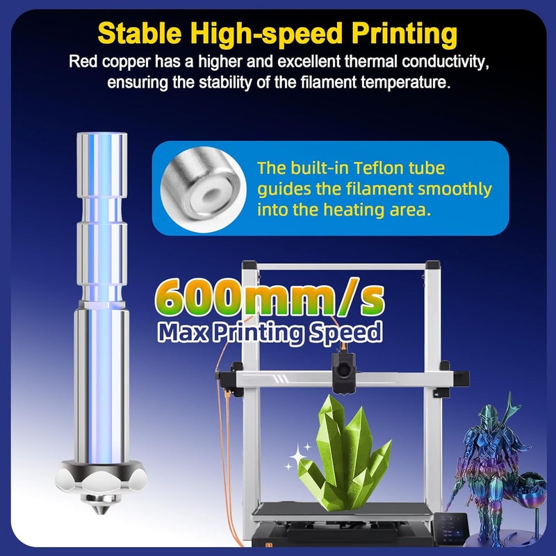 IdeaFormer-3D 2Pcs 0.4mm Kobra 3 Max Nozzle, Integrated Hardened Steel Tip Nozzles Quick-Swap Print Head Extruder Nozzle for Anycubic Kobra 3 Max Combo - Image 2